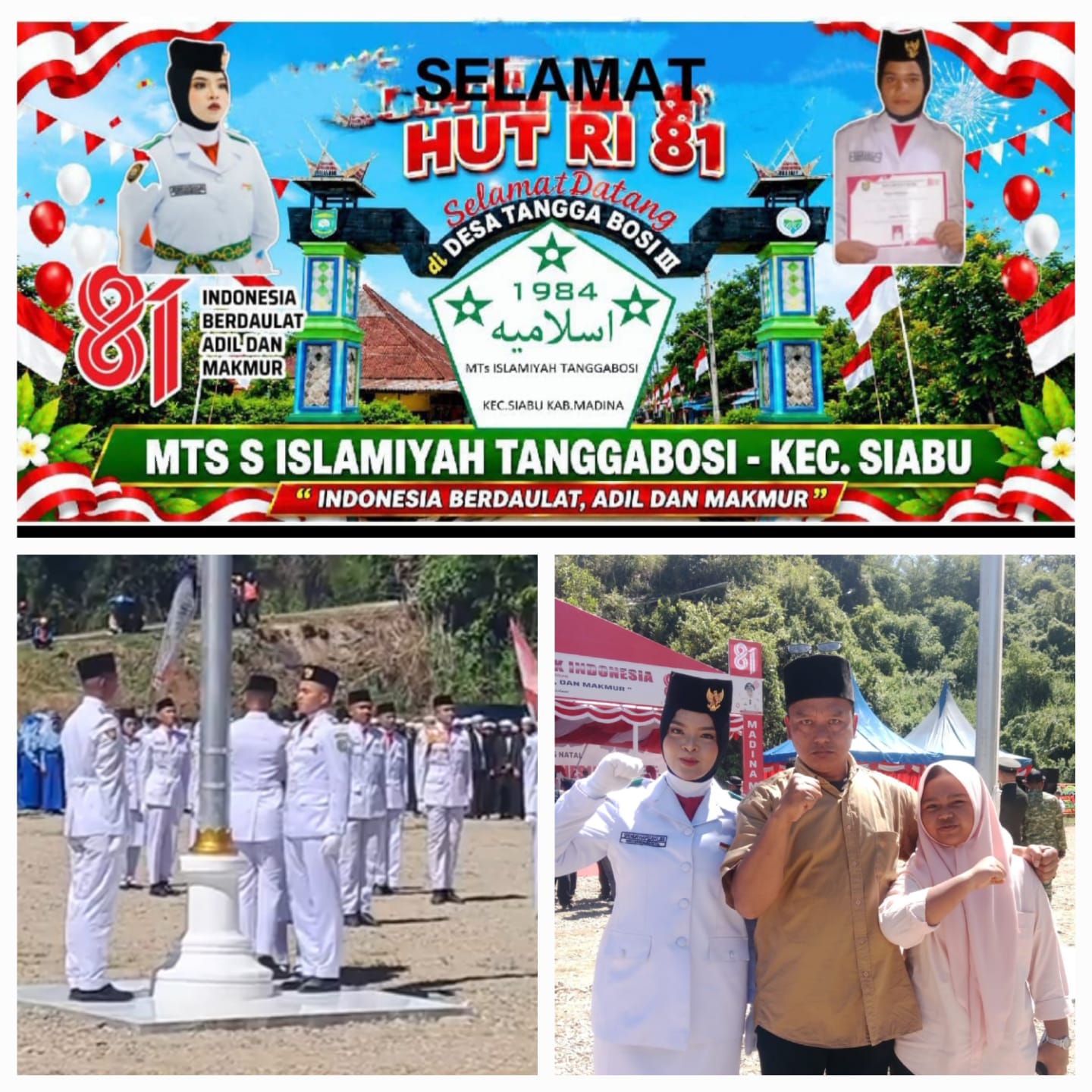 Alumni Mts Islamiah Tanggabosi Sri Nur  Hafizah lubis dan Nur Azizah Terpilih Sebagai Peserta Paskibra Kabupaten dan Juga Kecamatan Pada HUT RI Ke 81