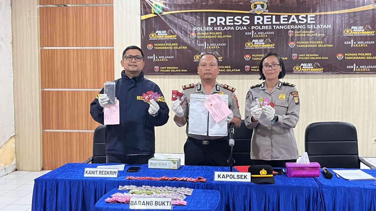 Berantas Narkoba, Polsek Kelapa Dua Ungkap Kasus Narkotika Jenis Etomidate